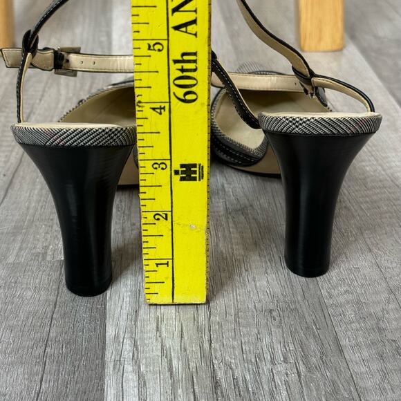 Anne Klein Plaid Houndstooth Point Toe Heels Pumps Size 8 - Picture 5 of 7